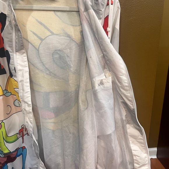Members Only x Nickelodeon Men’s Large Cartoon Graphic Zip Up Windbreaker - Picture 7 of 7